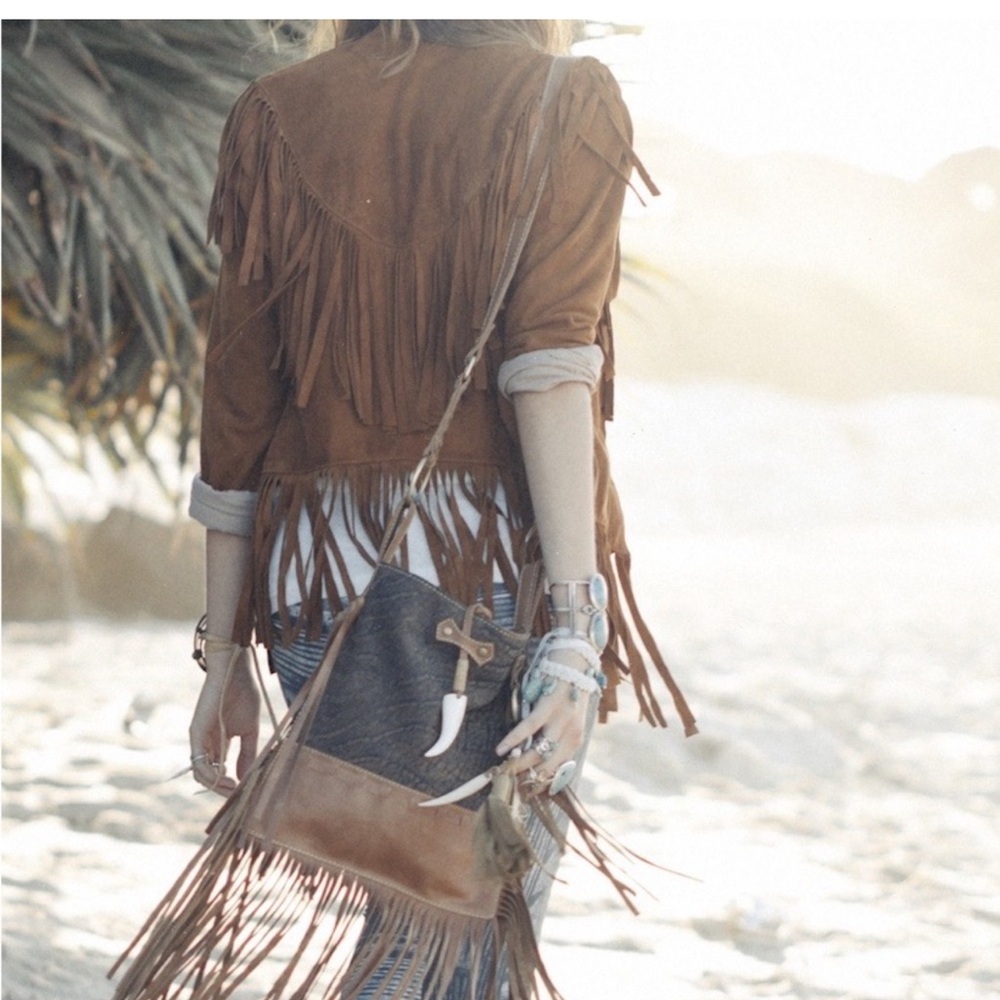 Spell and the gypsy Vintage Indiana Tusk Fringe Crossbody bag